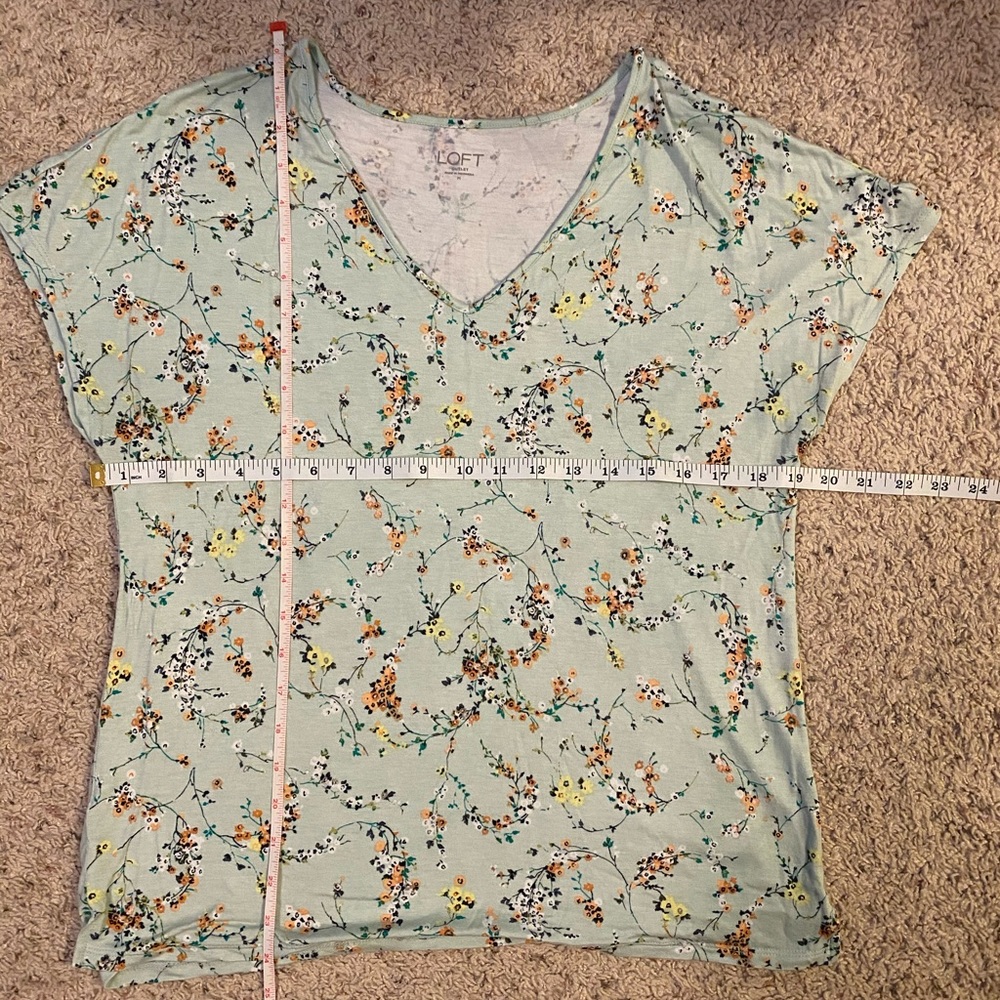 Pale green floral top